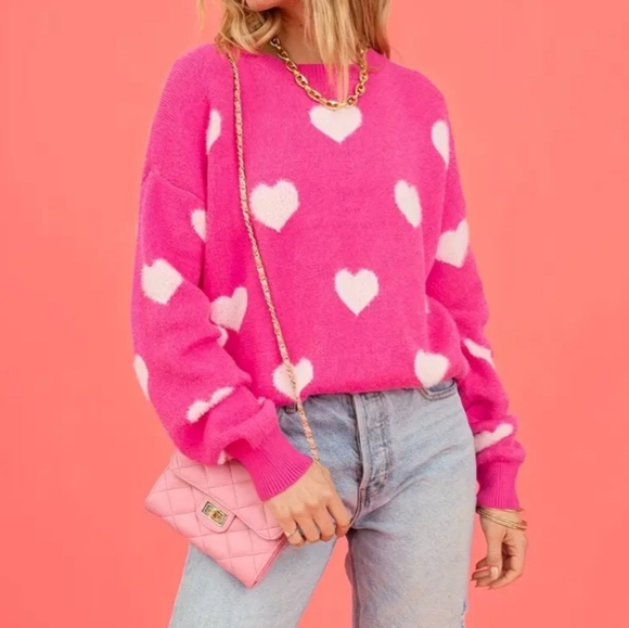 Heart Crop Lady's Sweater - Picture 3 of 6